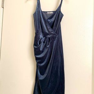 Zaberrys deep blue velour Party Dress, Size S